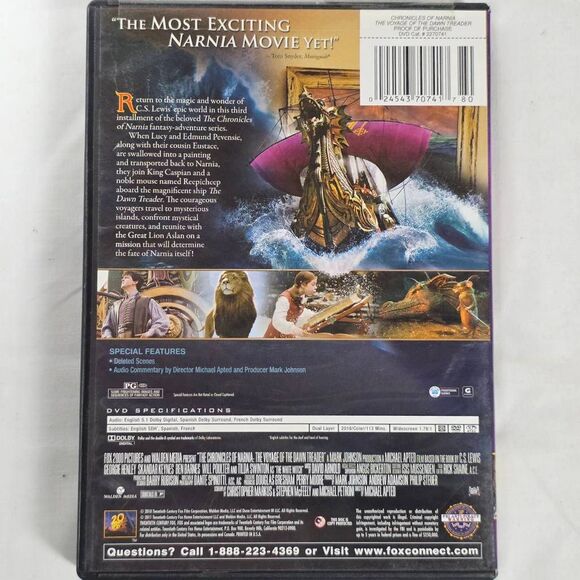 The Chronicles of Narnia: The Voyage of the Dawn Treader [DVD] - Picture 3 of 3